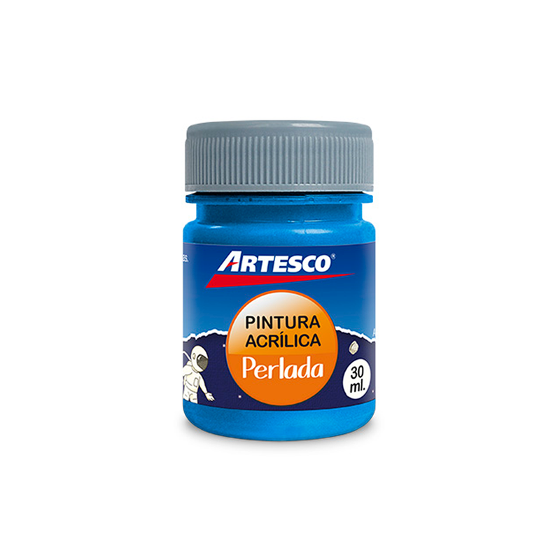 Pintura Acrilica Artesco Perlada Metalica 30ml Azul