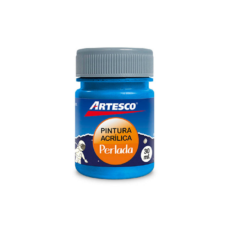 Pintura Acrilica Artesco Perlada Metalica 30ml Azul
