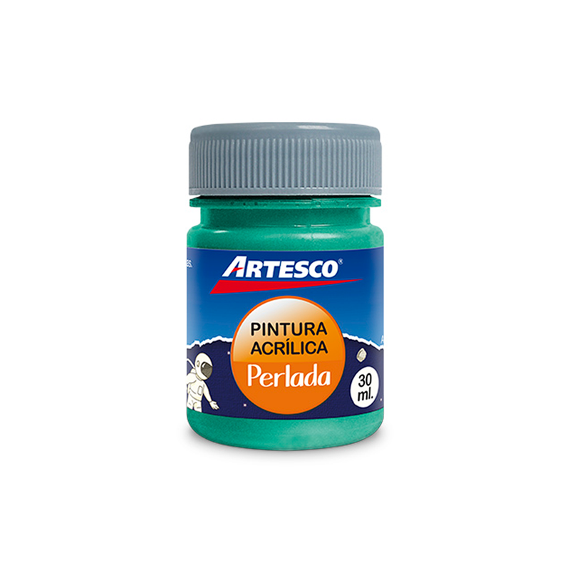 Pintura Acrilica Artesco Perlada Metalica 30ml Verde