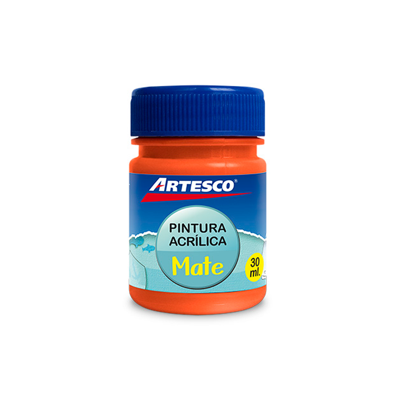 Pintura Artesco Acrilica Mate 30ml Anaranjado