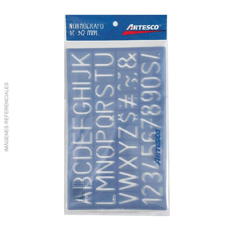 Normografo Artesco-Plantilla De Letras 30Cm