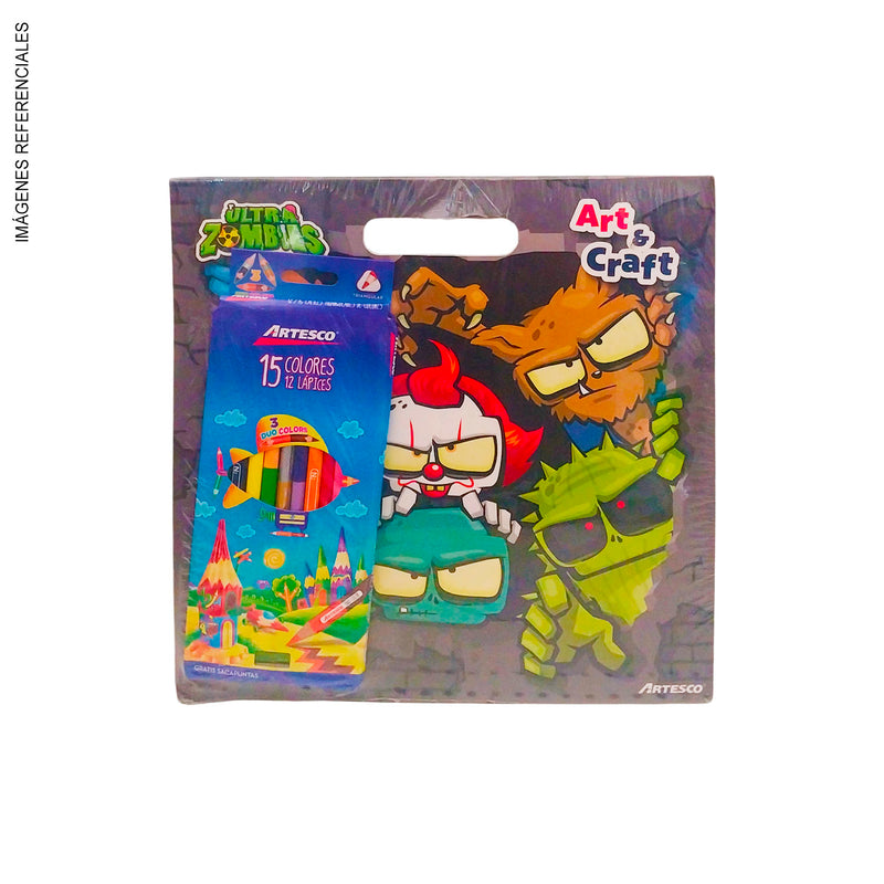 Libro Para Colorear Ultra Zombie+ Colores X 12 Und