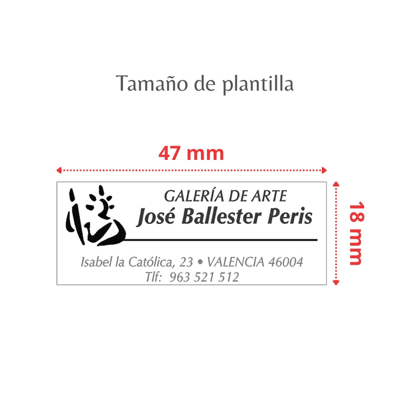 Sello Trodat Automatico Texto (4912) (47X18Mm) - Negro