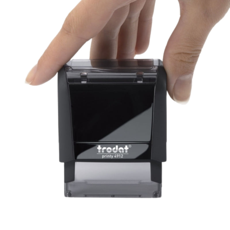 Sello Trodat Automatico Texto (4912) (47X18Mm) - Negro