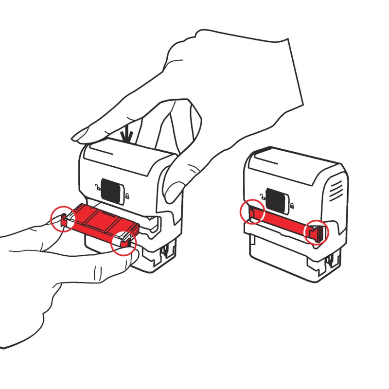 Sello Trodat Automatico Texto (4912) (47X18Mm) - Negro