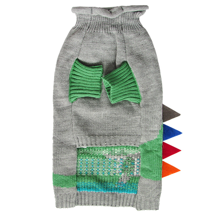 Chompa De Dinosaurio Gris Talla M