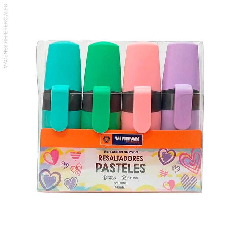 Resaltador Vinifan Easy Brillant 46 Pastel X 4