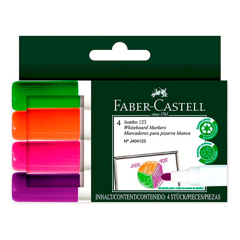 Marcadores Faber Castell Wbm Jumbo 123 J404123 Vi Lim Fu An Ctn X4