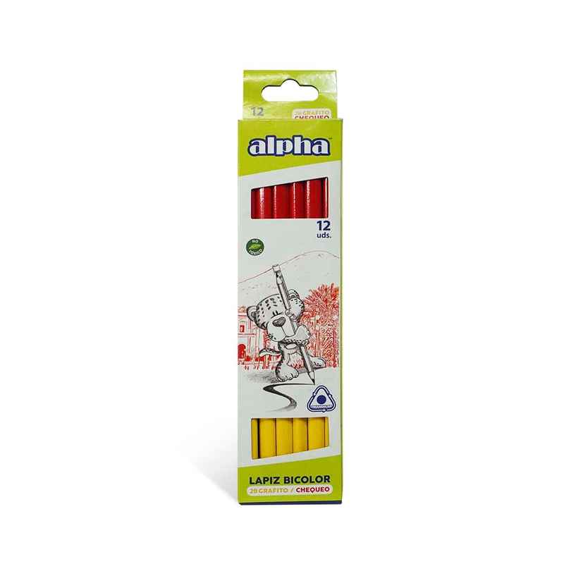 Lapiz Alpha 57144 Bi Chequeo / Grafito - Caja x 12 unds