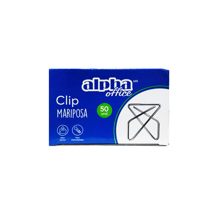 Clip Mariposa Alpha Office Chico (x50)
