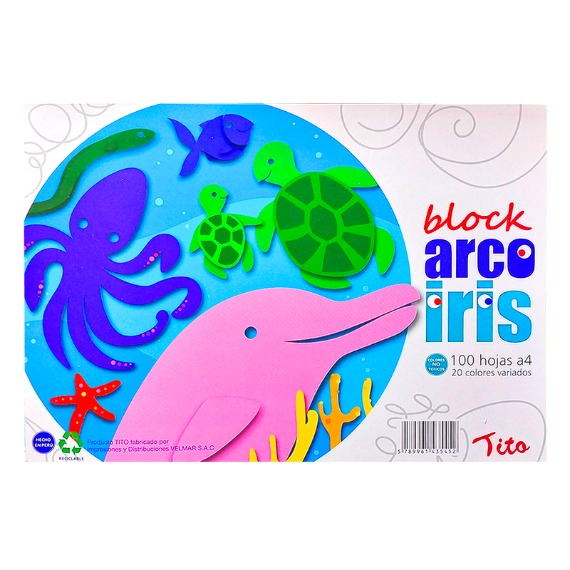 Block Arco Iris A4 100Hjs