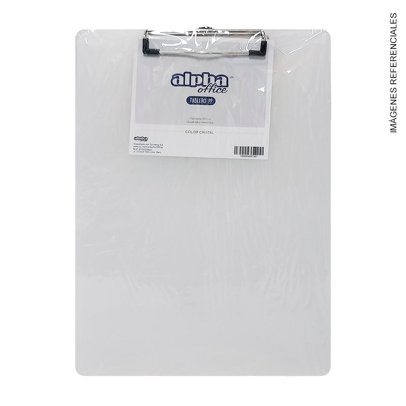 Tablero Alpha Pp Oficio Cristal