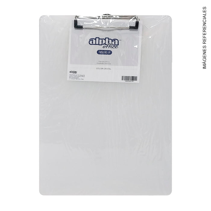 Tablero Alpha Pp Oficio Cristal