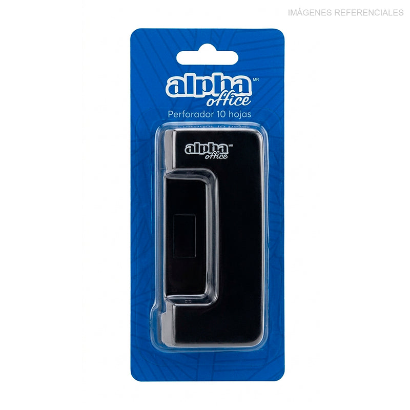 Perforador Alpha P/10 Hojas Negro
