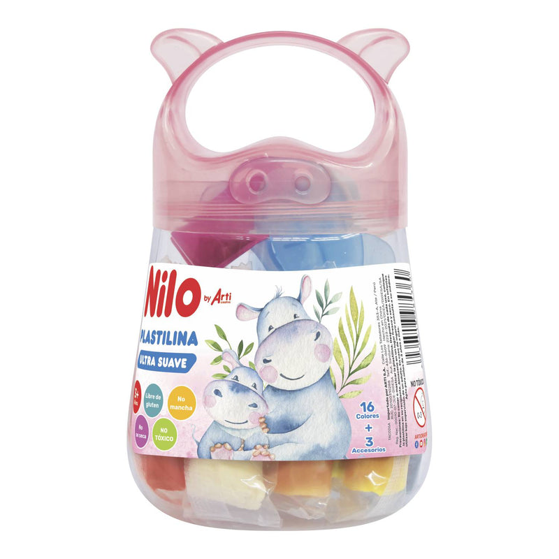 Juego Didactico Nilo Baby Pote 16 Plastilina + 3 Accesorios