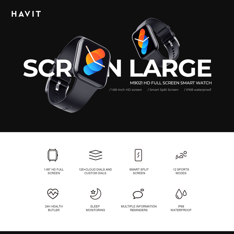 Reloj Havit M9021 Deportivo Negro