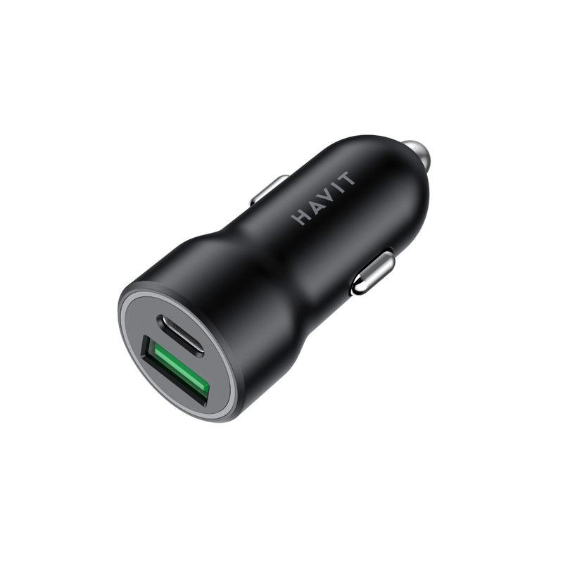 Cargador Havit Hv-Cc613 Portatil P/Auto Negro