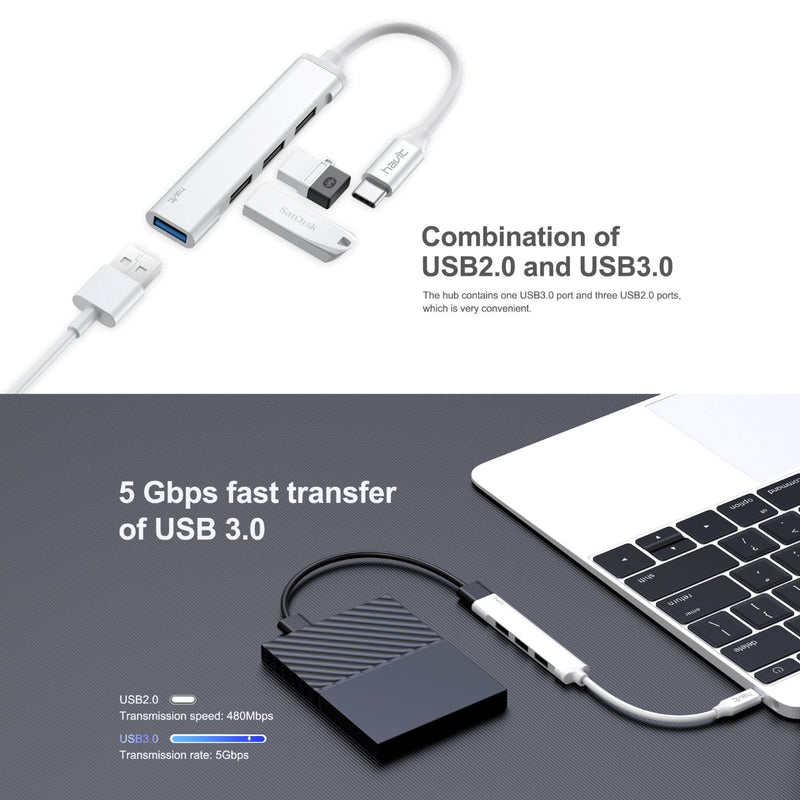 Adaptador HB41 4 En 1 Blanco