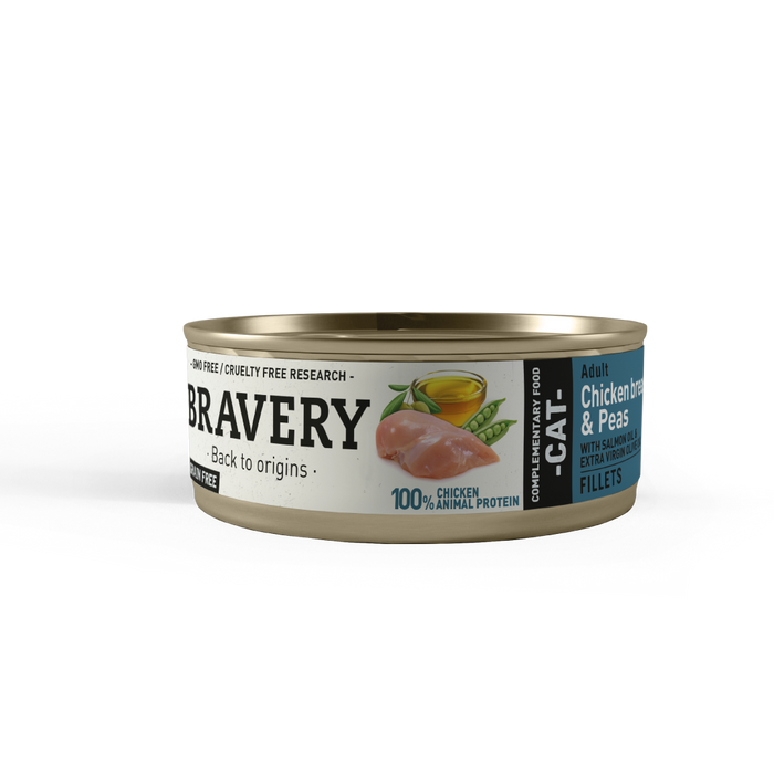 Bravery Chicken And Peas Adult Cat Wet Food 70 Gr