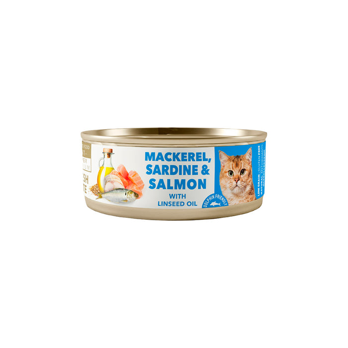 Amity Mackerel, Sardine And Salmon Adult Cat Wet Food 80 Gr