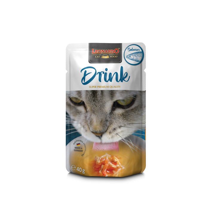 Complemento para Gato Adulto Leonardo Drink Con Salmon 40G