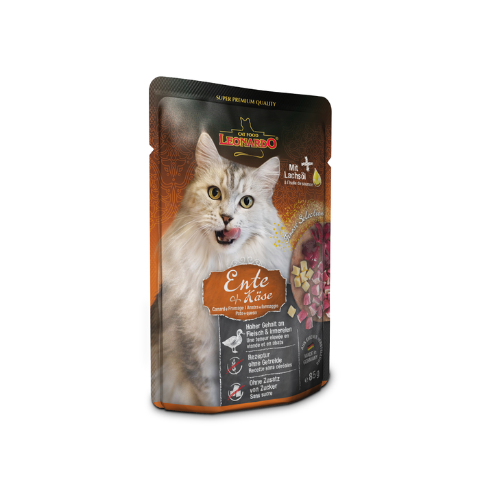 Alimento para Gato Leonardo Pato + Queso (Ente+Käse) 85G