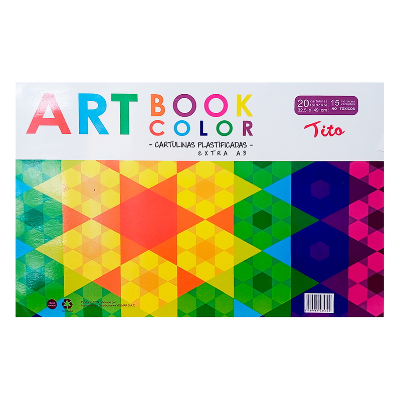 Block Art Book de Cartulina Plastificadas (20Hjs)