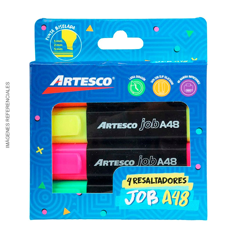 Resaltador Artesco Job Neon X4