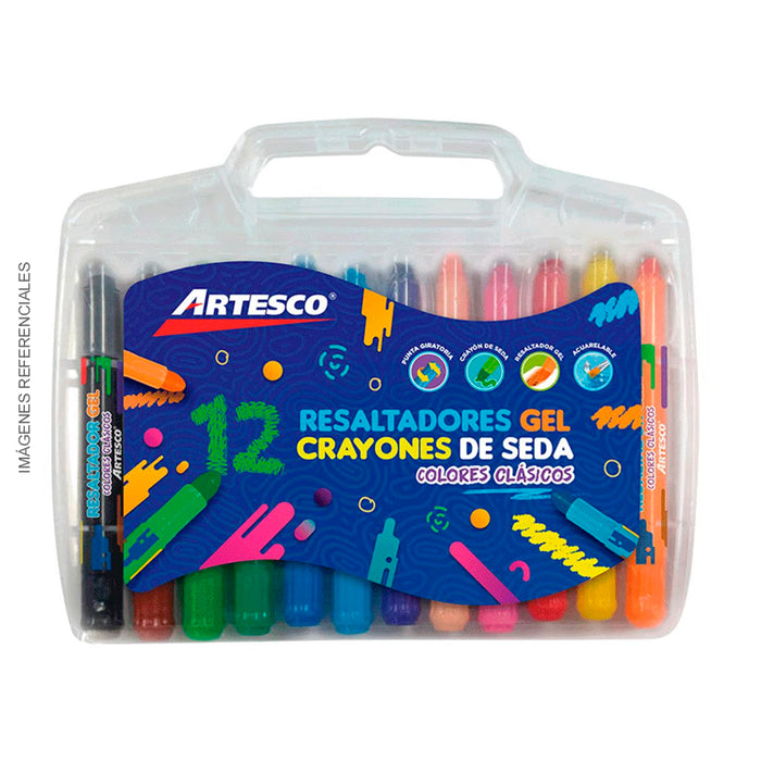 Crayones/Resalt Artesco De Seda X 12