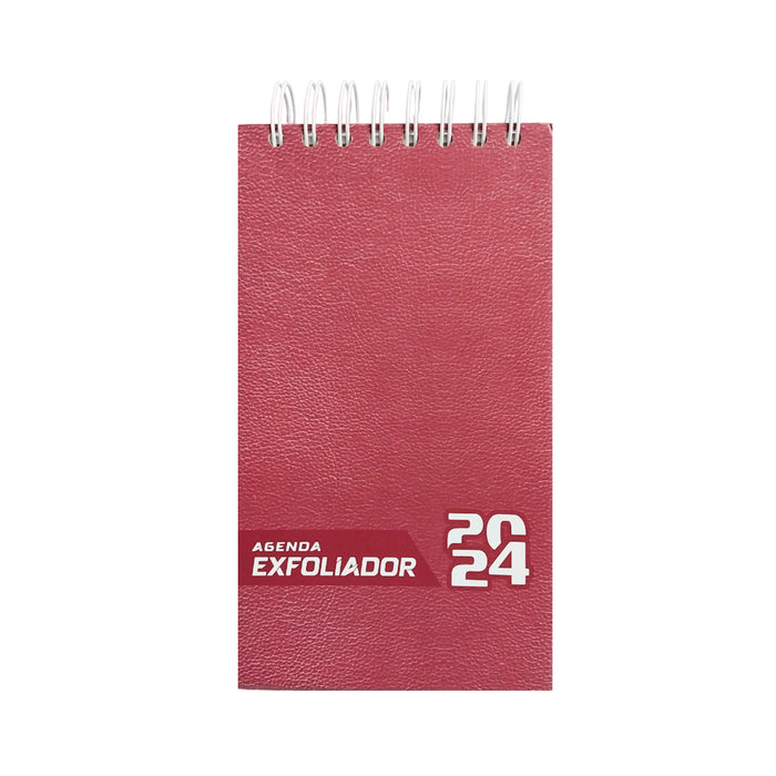 Exfoliador 2024 Ekn C/Base Iman (12X21Cm) T/Memo T/Cuero Guinda