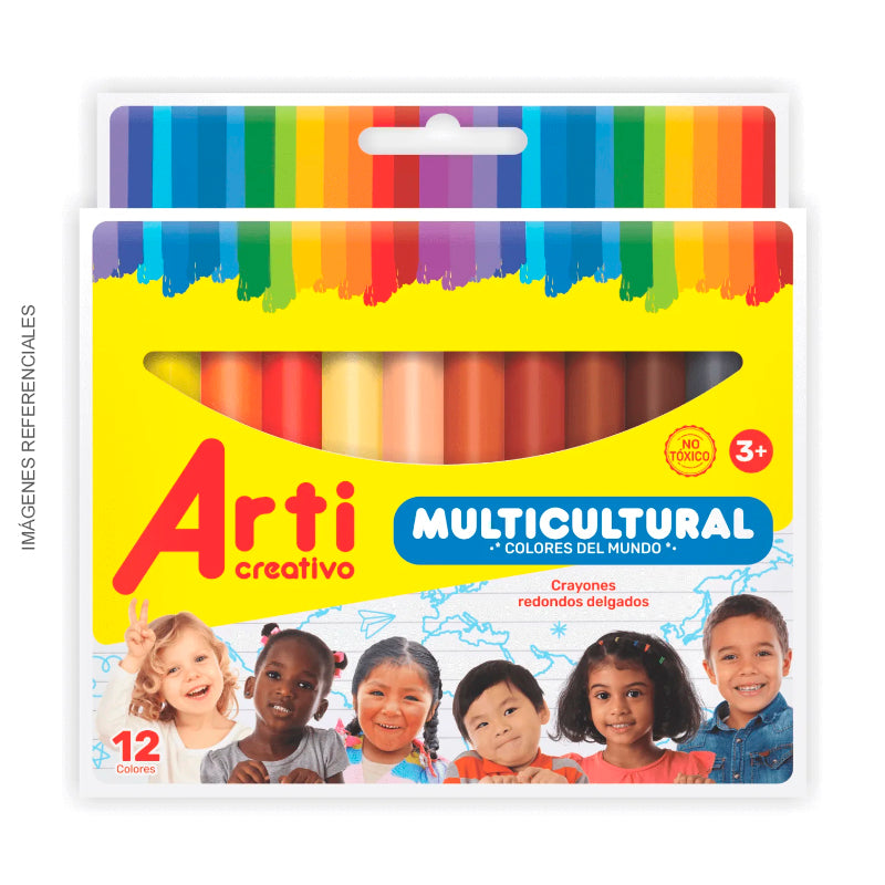 Crayón Arti Multicultural X 12 Colores (TAC09122)