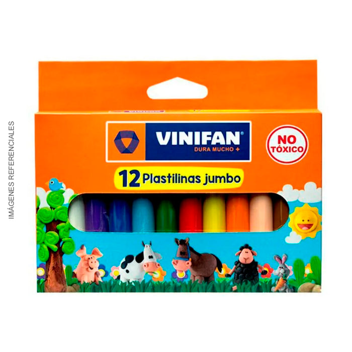 Plastilina Vinifan Jumbo Clasica X 12