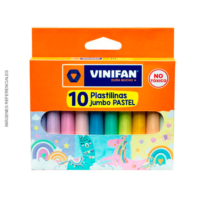 Plastilina Vinifan Jumbo Pastel X 10