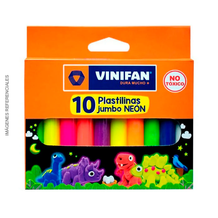 Plastilina Vinifan Jumbo Neon X 10