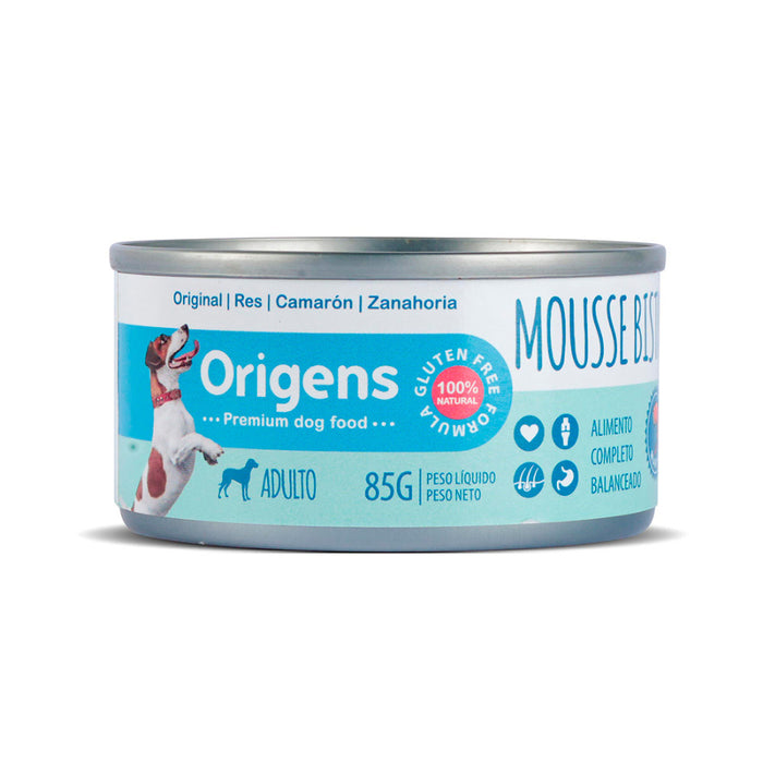 Origens Mousse Bistro Marino Res/ Camarón/ Zanahoria - Adulto - 85Gr