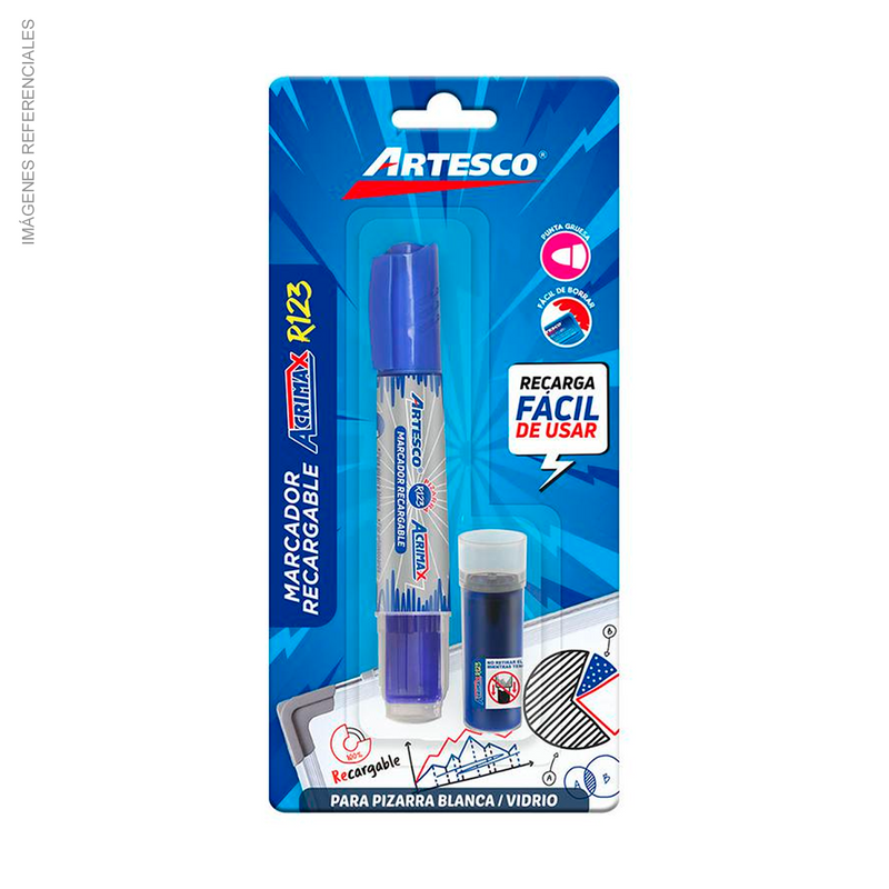 Plumon Artesco P/Piz Acrimax R123 + Cartucho Azul