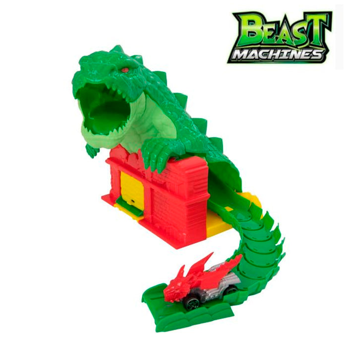 Teamsterz Beast Mach. Playset Desastre Reptil + 1 Auto