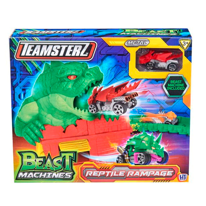 Teamsterz Beast Mach. Playset Desastre Reptil + 1 Auto