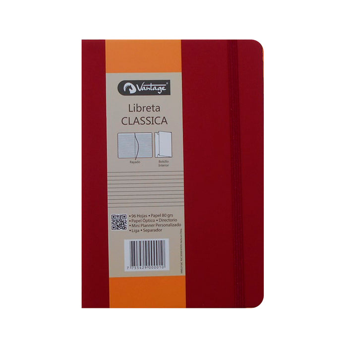 Libreta Vantage Classica Roja 14X21