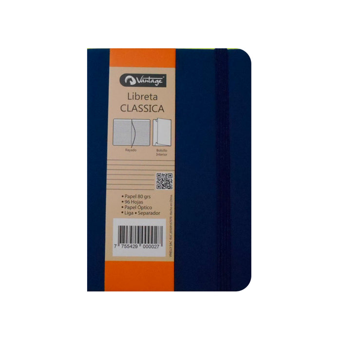 Libreta Vantage Classica Azul 10.5X14