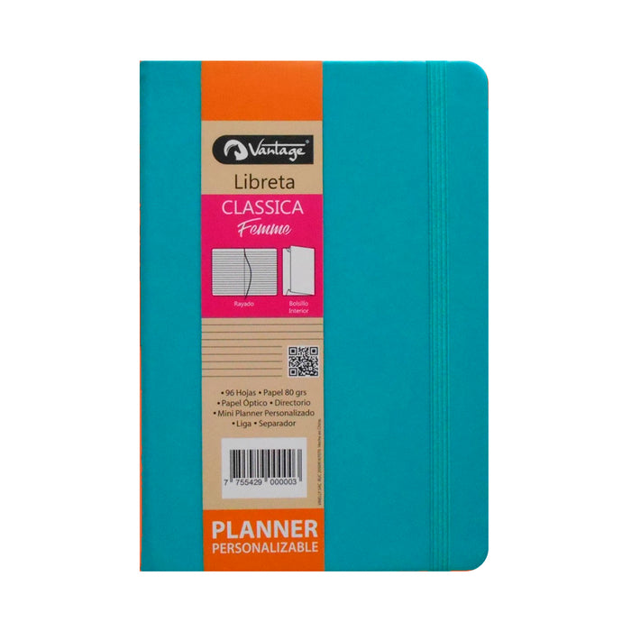 Libreta Classica Vantage Femme Turqueza 14X21