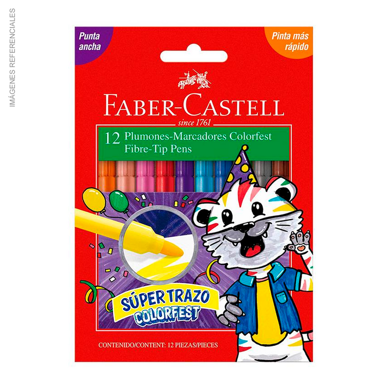Plumones Faber (654512) Colorfest X12