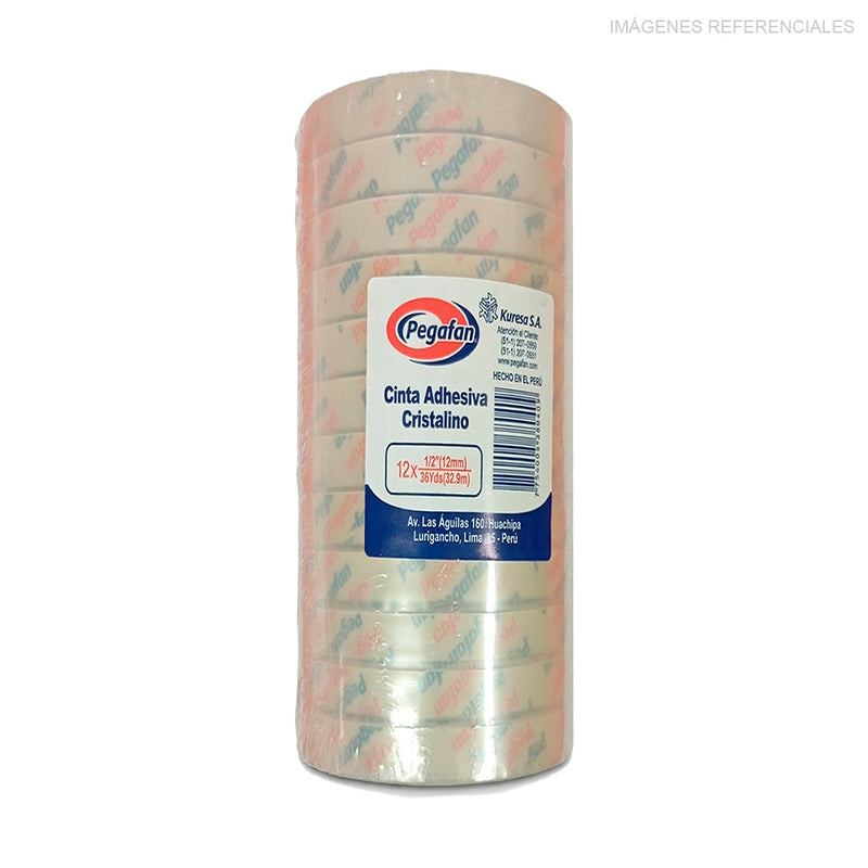 Cinta Pegafan Cristalina (1/2"X36Yds) Pack12