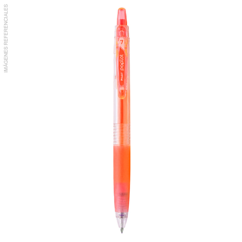 Boligrafo Pilot Tinta / Gel Pop Lol (Bl-Pl-7) Naranja Neón