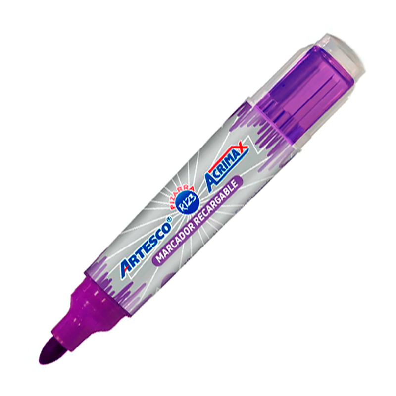 Plumon Artesco P/Pizarra Acrimax Recargable R123 Violeta