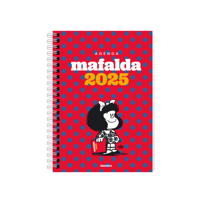 Agenda Mafalda 2025 Anillada Columna Roja