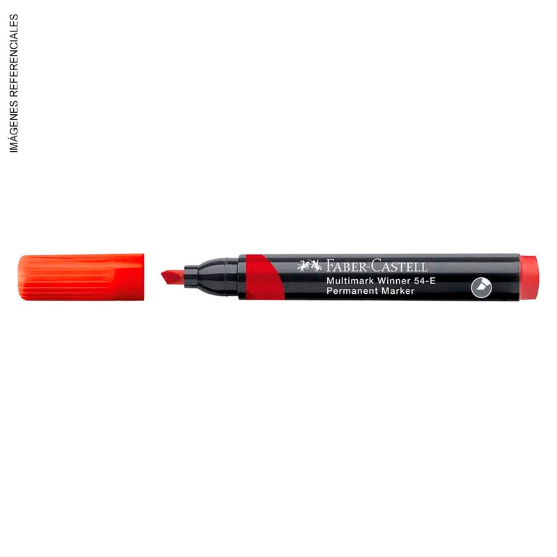 Plumon Faber Permanente Winner (54E)P/Bisel 1.6/4.9Mm Rojo