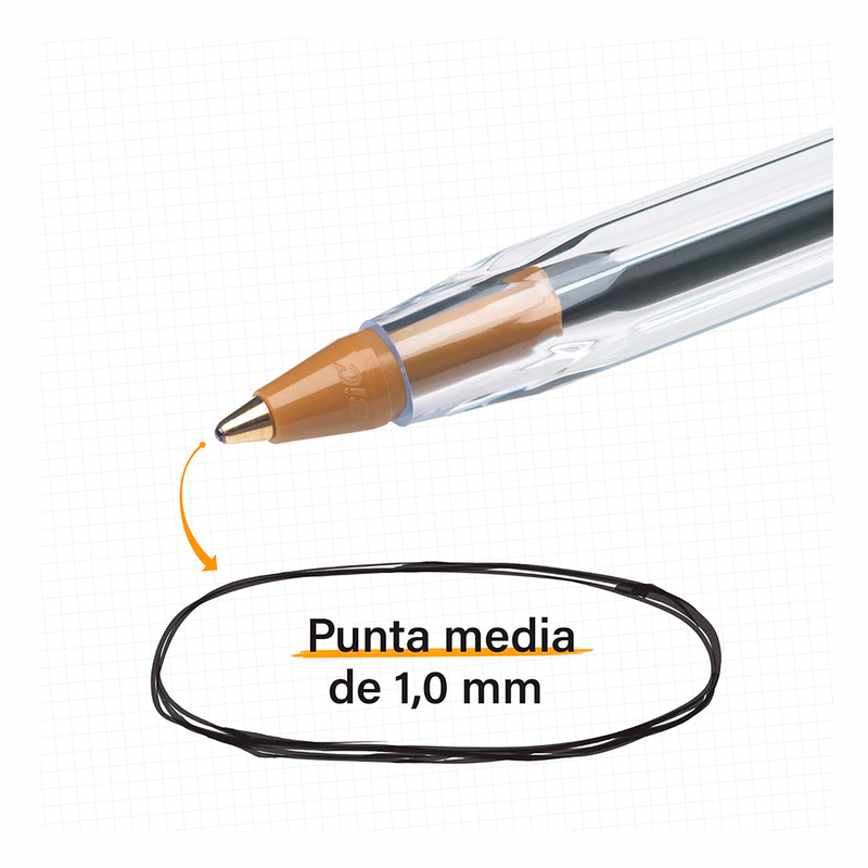 Boligrafo Bic Cristal Punta Media 1.0 Mm Azul