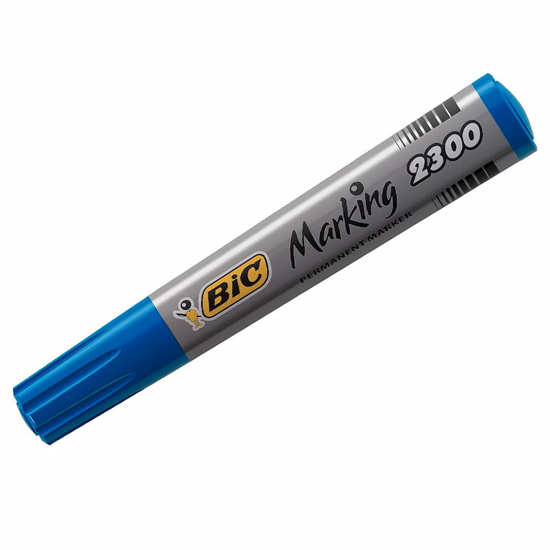 Marcador Permante Bic 2300 Azul - Punta biselada