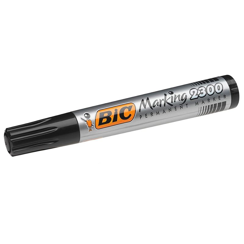 Marcador Permante Bic 2300 Negro - punta biselada